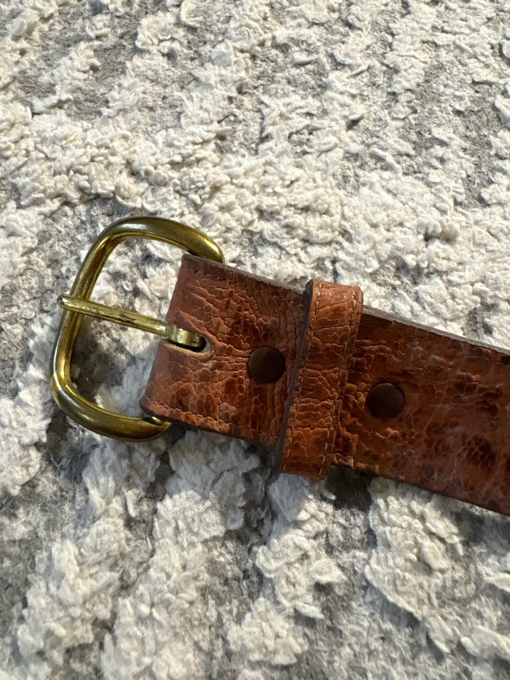 Justin boots brown light leather buckle belt size 34
